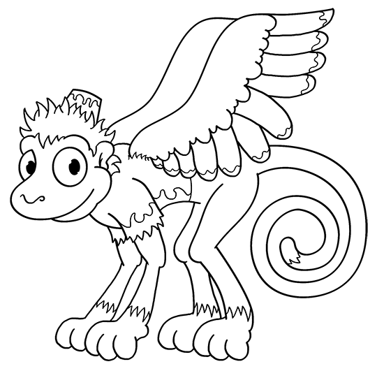 540x531 Wizard Of Oz Flying Monkey Drawing Lesson