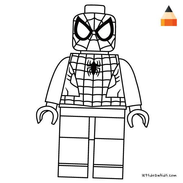 600x600 How To Draw Lego Spiderman