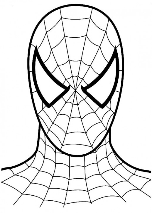 518x725 Coloring Pages Spiderman Easy Draw Spiderman Pictures Easy