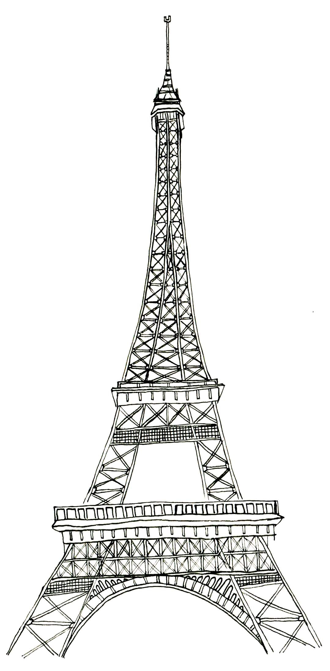 1079x2196 Captivating Eiffel Tower Coloring Pages Colorings Me