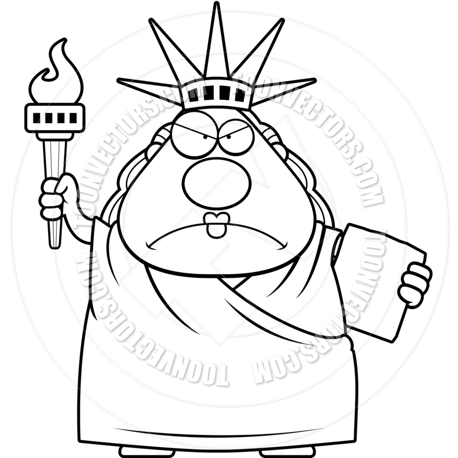 940x940 Statue Of Liberty Cartoon Drawing Cartoon Statue Of Liberty Angry