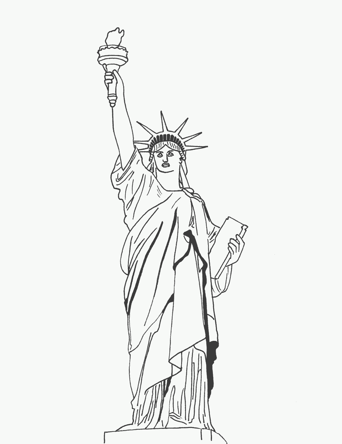 1131x1468 The Beautiful Statue Of Liberty Coloring Page Allmadecine Weddings