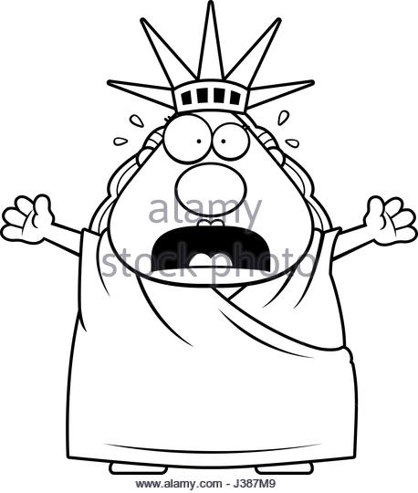 458x540 Cartoon Illustration Statue Liberty Looking Stock Photos Amp Cartoon