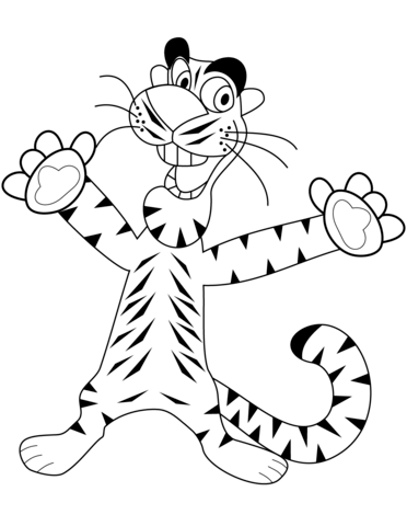 372x480 Cartoon Tiger Coloring Page Free Printable Coloring Pages