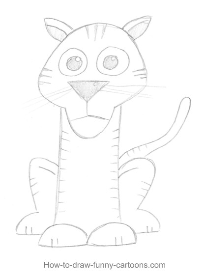 415x564 Tiger Drawings (Sketching + Vector)