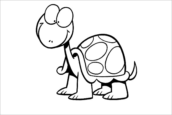 Cartoon Drawing Of Turtle