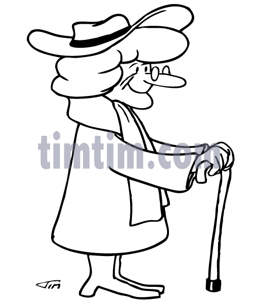 510x600 Free Drawing Of An Old Lady Bw From The Category People