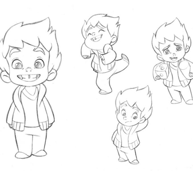 678x600 Kid Cartoon Drawing Kids Coloring Page