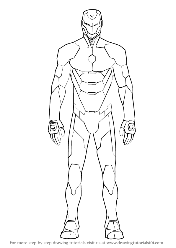 596x843 Learn How To Draw Iron Man Suit (Iron Man) Step By Step Drawing