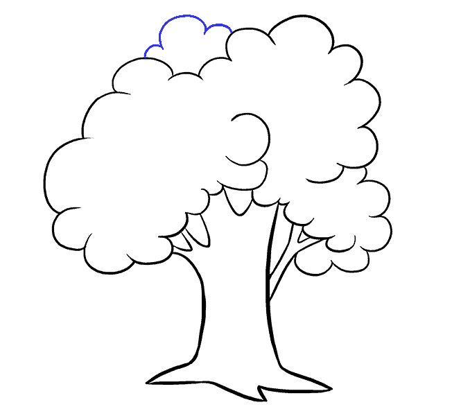 678x600 How To Draw A Cartoon Tree Easy Step By Step Drawing Guides