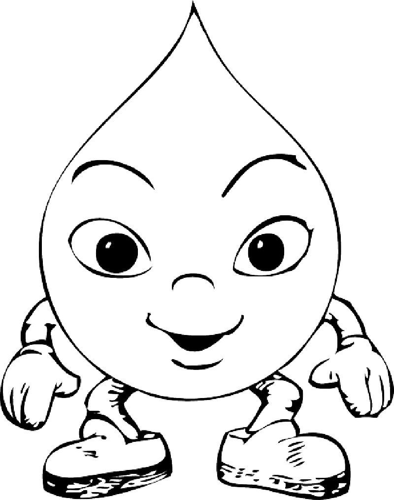 800x1015 Water, Black, Outline, Drawing, Character, Cartoon