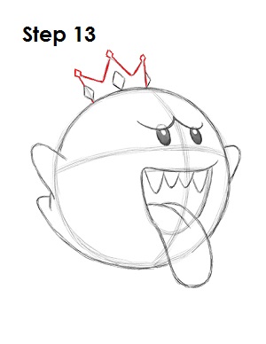 300x388 Draw King Boo Step 13 Art King Boo, Cartoon