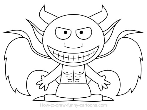 500x374 Drawing A Demon Cartoon