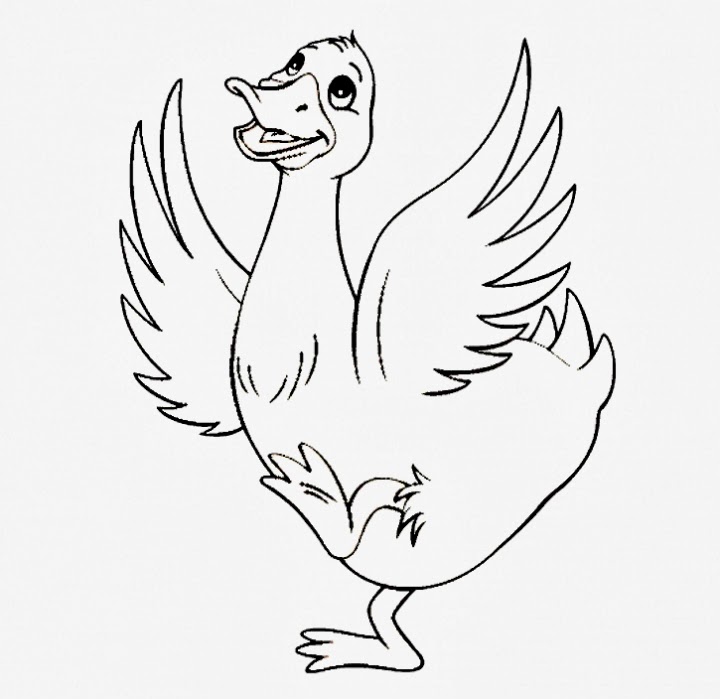 720x699 Colours Drawing Wallpaper Cute Duck Drawing Cartoon Hd Wallpaper