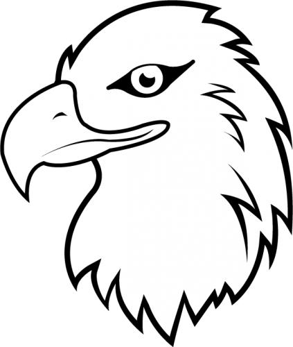 423x500 Eagle Head Clipart Black And White