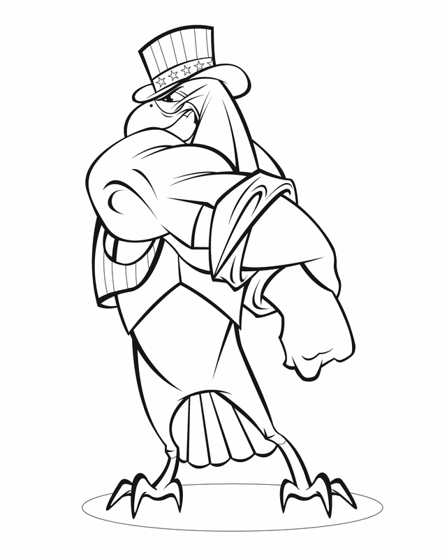 640x800 Patriotic Cartoon Eagle