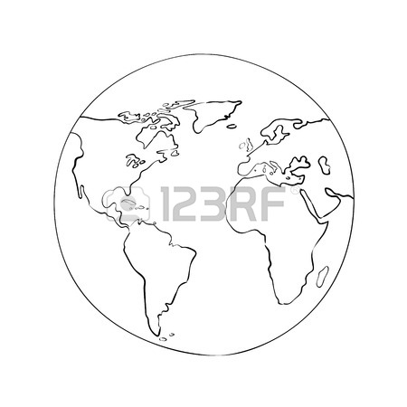450x450 Child's Drawing Of The Planet Earth Royalty Free Cliparts, Vectors