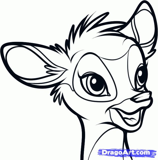 631x638 Drawn Bambi Disney Cartoon Character