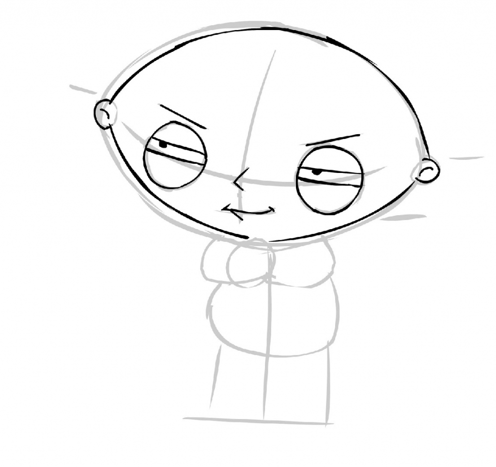 1024x964 Easy Drawing Cartoon Characters Step Stewie Draw Cartoon