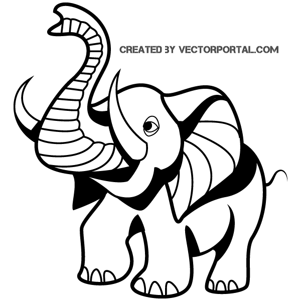 Cartoon Elephant Drawing