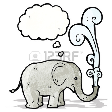 450x450 Cartoon Elephant Squirting Water Royalty Free Cliparts, Vectors