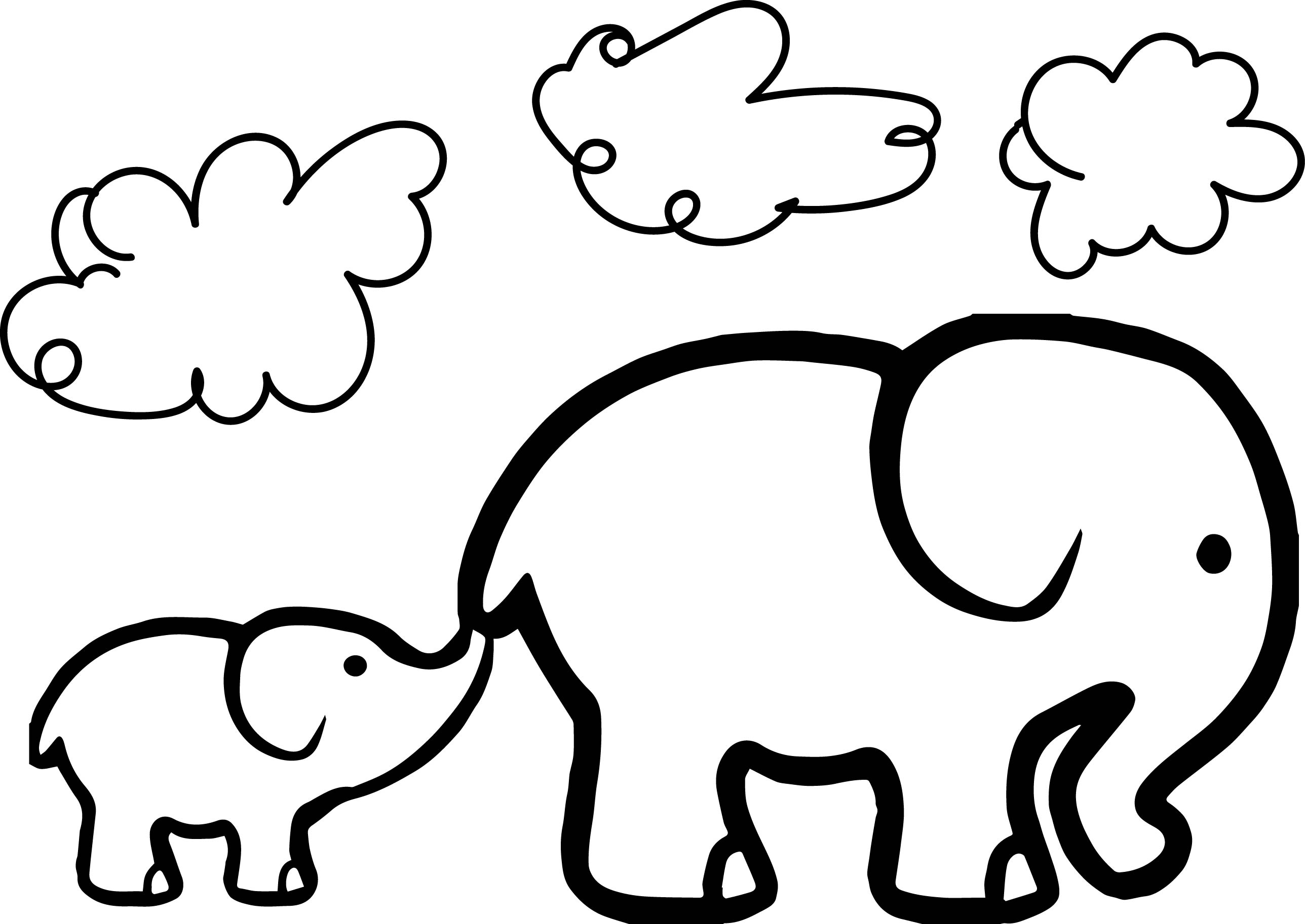 2576x1826 Elephant Colouring Pages For Preschoolers To Fancy Draw Print