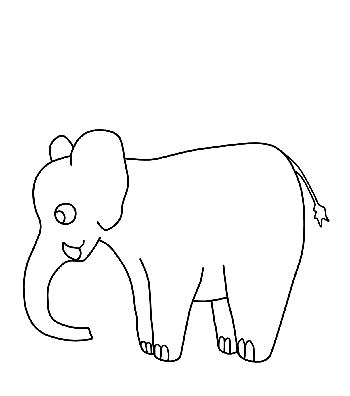 1217x1377 Free Printable Elephant Coloring Pages For Kids