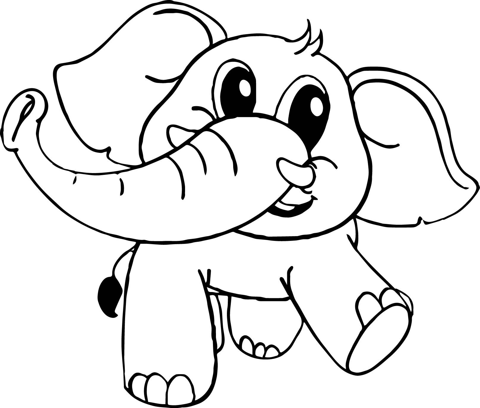 1616x1372 Baby Cartoon Elephant Coloring Page Wecoloringpage
