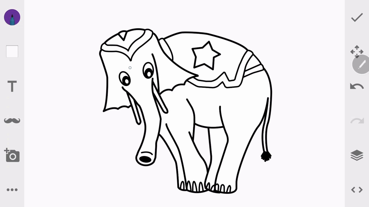 1280x720 How To Color A Cartoon Elephant