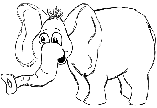 550x380 Step 7 How To Draw Cartoon Elephants African Animals Step By