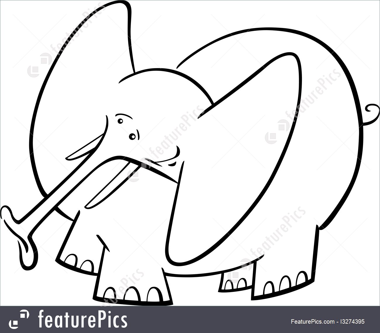 1300x1140 Wildlife Animals Elephant Cartoon For Coloring Book