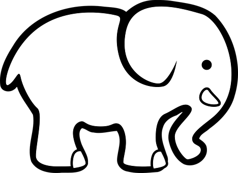 468x340 Cartoon, Elephant