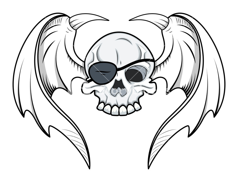 1000x766 Flying Eye Patch Skull