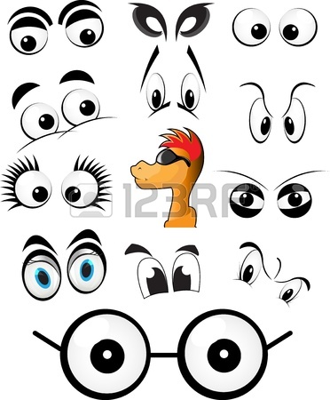 372x450 Character Set Of Cartoon Eyes Illustrations Royalty Free Cliparts