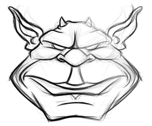 500x417 Green Goblin Cartoon Character Monster Drawing