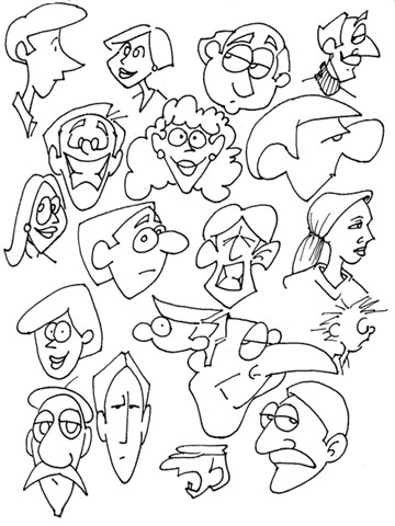 360x480 Cartoon Faces Page