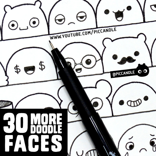 600x600 30 More Facesexpressions To Doodle By Piccandle
