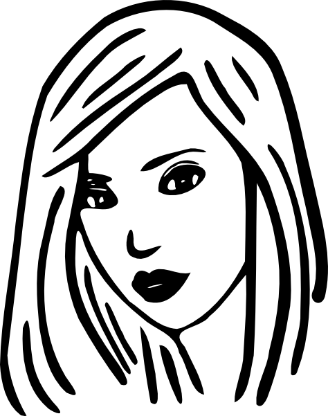 474x601 Girl Face Clip Art
