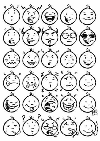 400x565 Mean Cartoon Faces Group