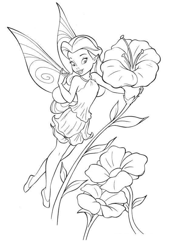 567x794 Fairy Coloring Pages Disney Cartoon Fairy Tinker Bell Coloring