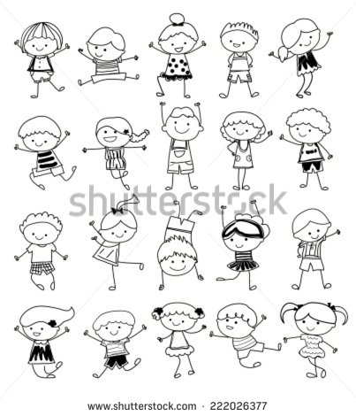 403x470 Group Of Kids,drawing Sketch