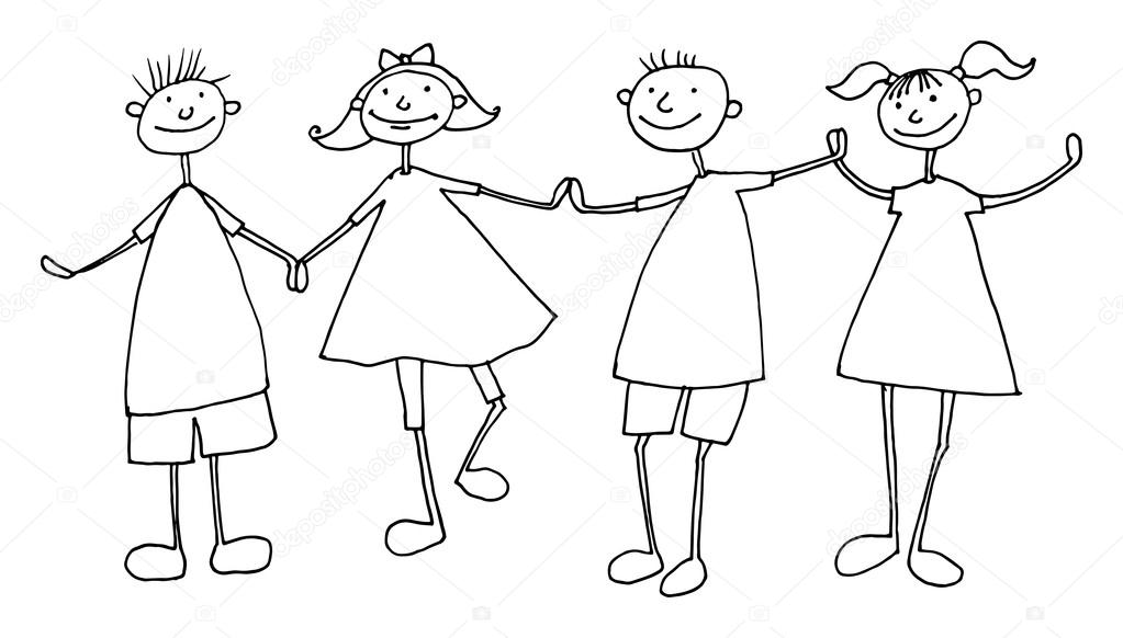 1023x582 Hand Draw Cartoon Family Stock Vector Fla
