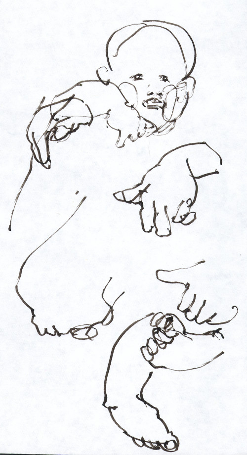 500x920 Drawing Baby Hands And Feet