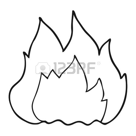 450x450 Freehand Drawn Cartoon Old Computer On Fire Royalty Free Cliparts