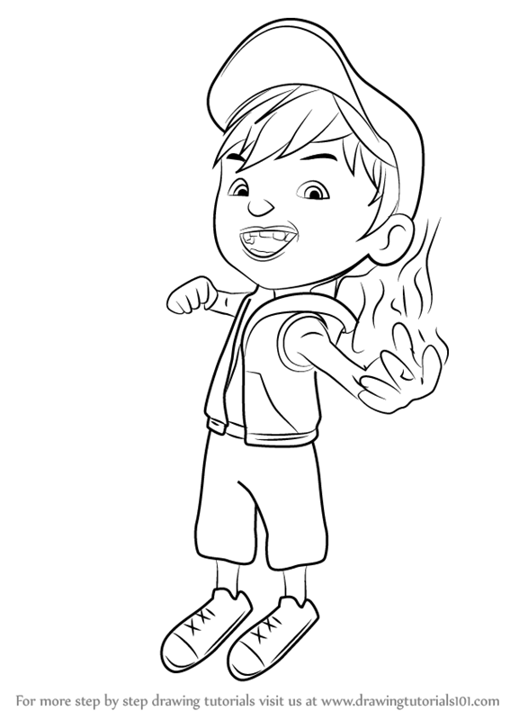 567x800 Learn How To Draw Boboiboy Fire From Boboiboy (Boboiboy) Step By