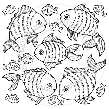 460x460 Cartoon Fish Drawings Theme Image By Clairev Toon Vectors Eps