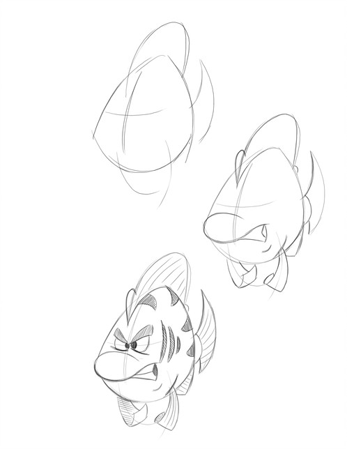 498x644 Draw 50 Cartoon Fish Graphic Design Studio Charlotte 1