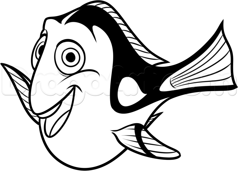 989x712 Drawn Fish Dragoart