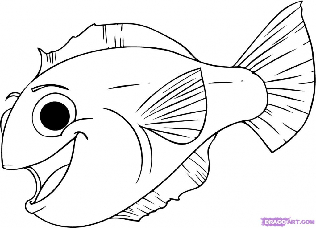 1024x740 Fish Cartoon Drawing