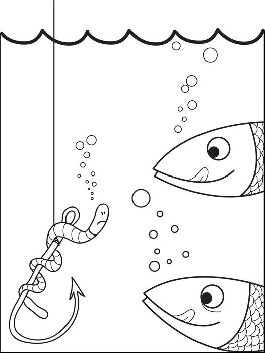 526x700 Free, Printable Cartoon Fish Coloring Page For Kids